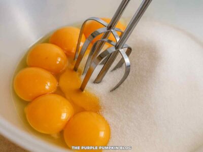 Eggs and Sugar Being Whisked Together