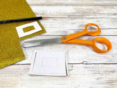 Cutting Buckle from Gold Craft Foam