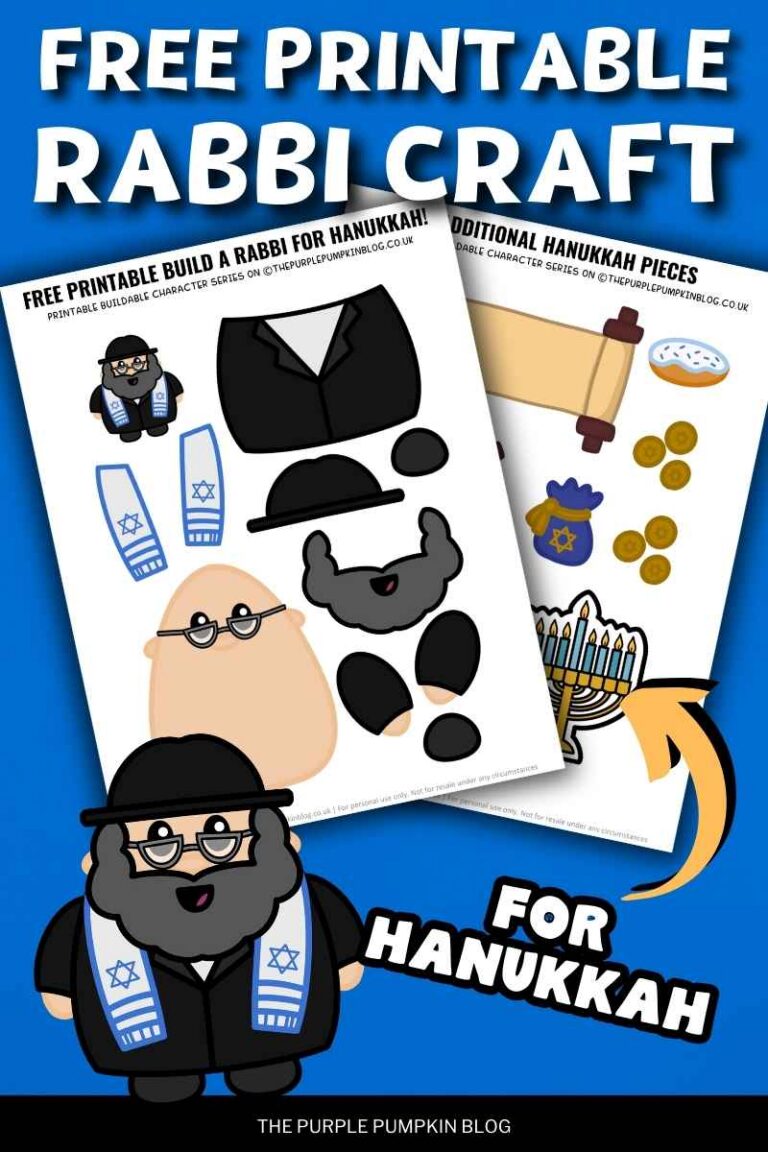 Printable Rabbi Free Printable Build a Rabbi for Hanukkah Paper Template
