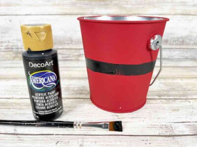 Painting Black Band on Bucket