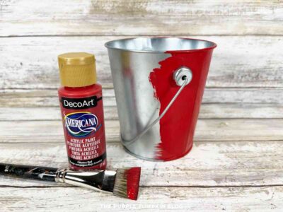 Painting Bucket Red
