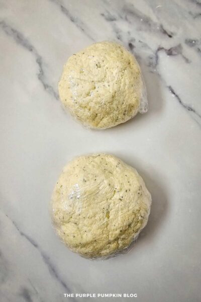 Cheese Balls Wrapped in Plastic Wrap