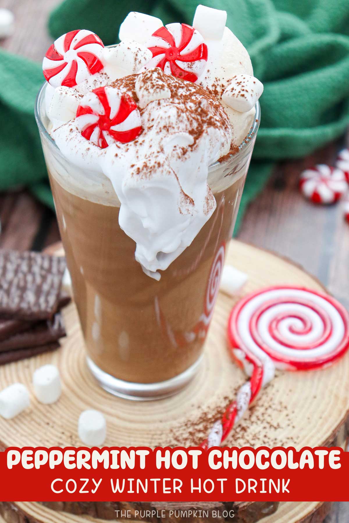 Cozy Peppermint Hot Chocolate Drink for Winter