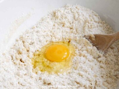 Egg Added to Dough Mixture