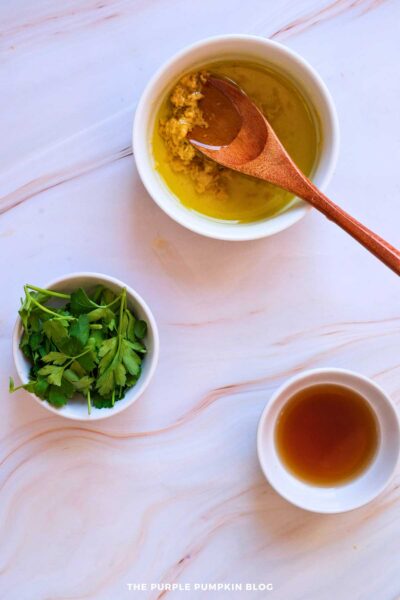 Mixing Pasta Salad Dressing