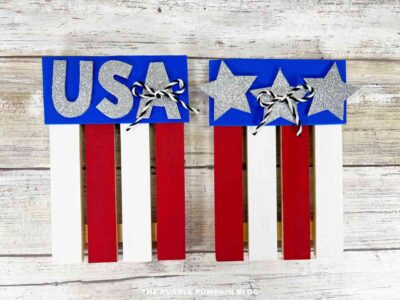 Finished Mini Pallet Flags