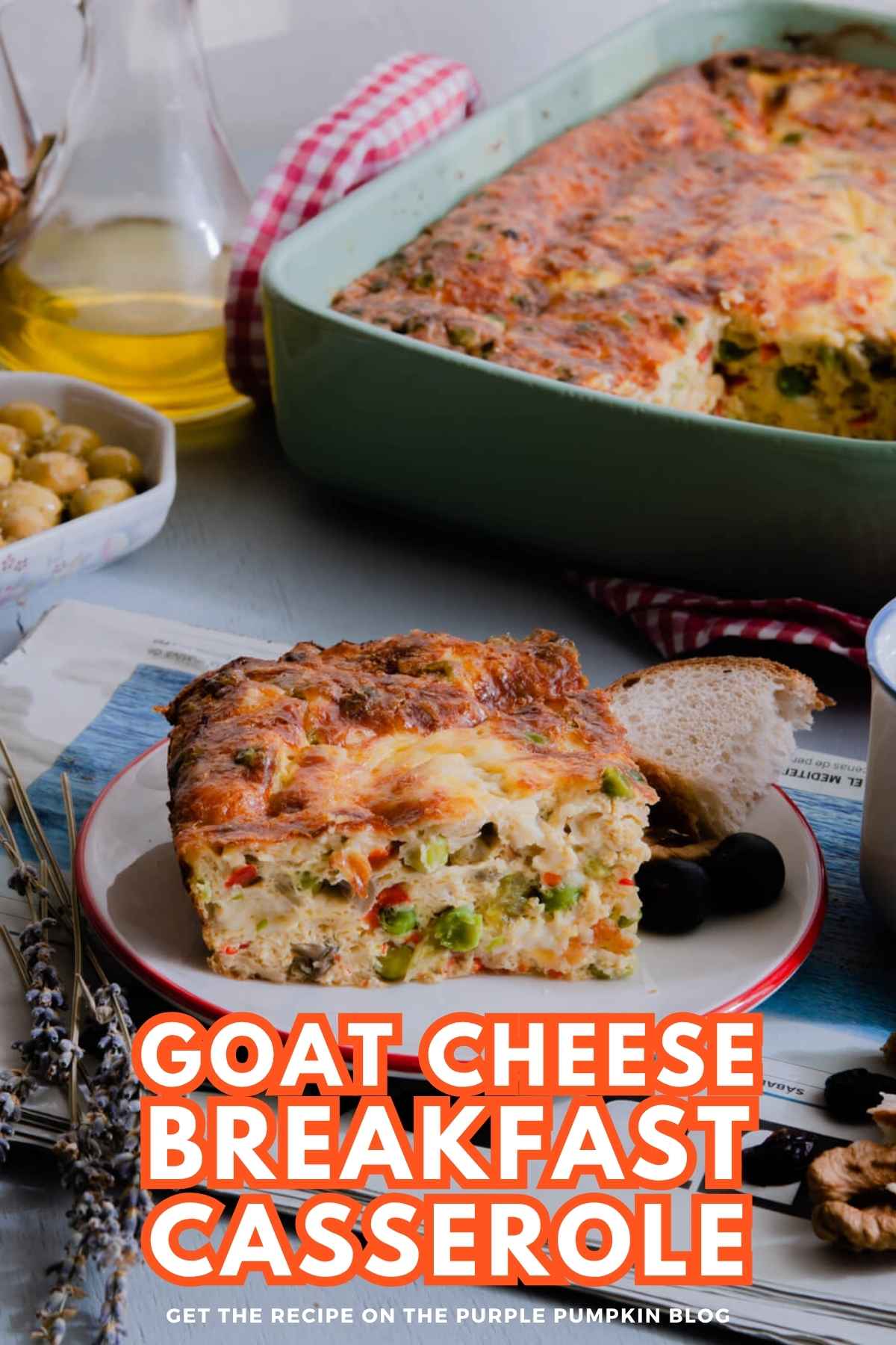 Goat Cheese Breakfast Casserole Recipe Card