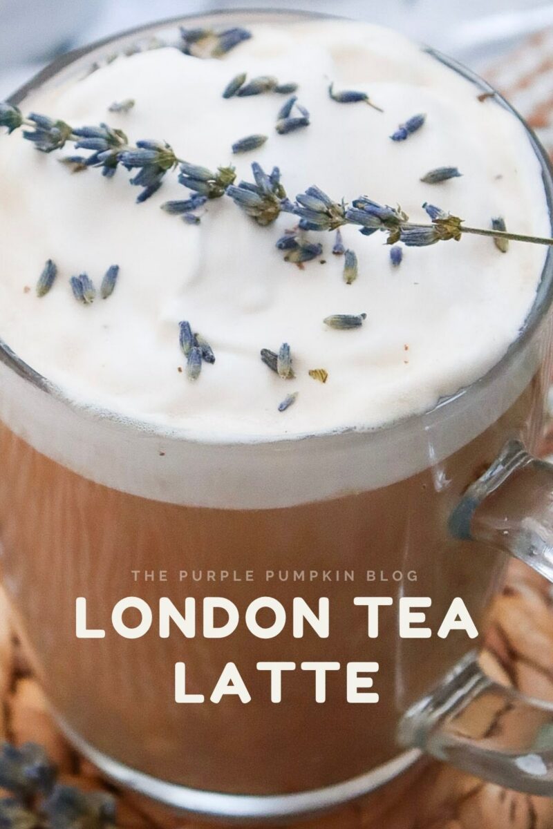 Text overlay says: London Tea Latte