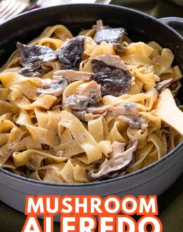 Mushroom Alfredo Recipe Card