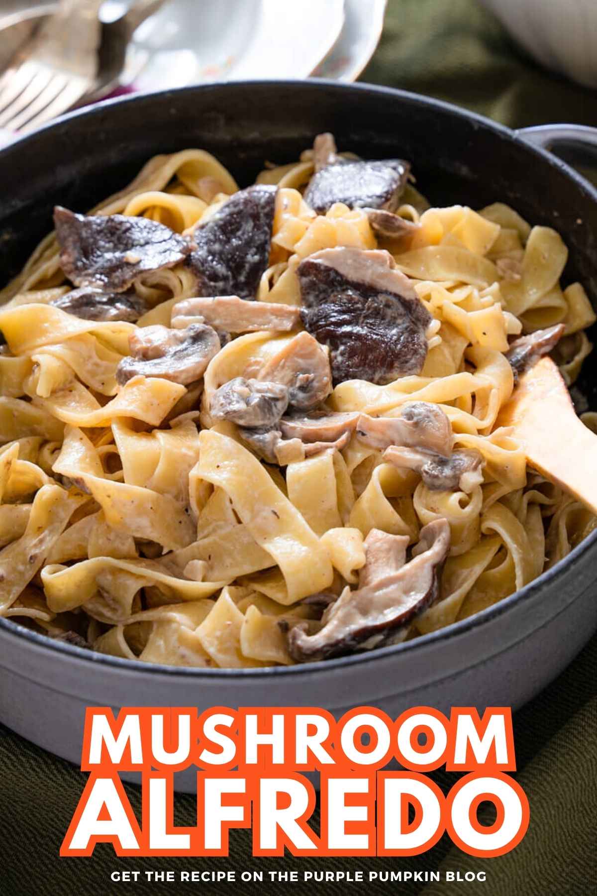 Mushroom Alfredo Recipe Card