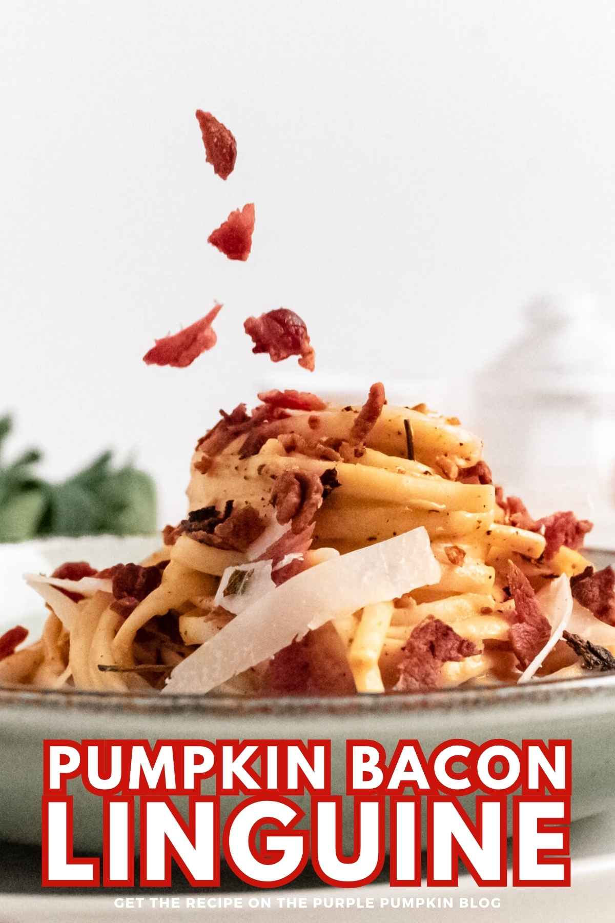 Pumpkin Bacon Linguine Recipe Card