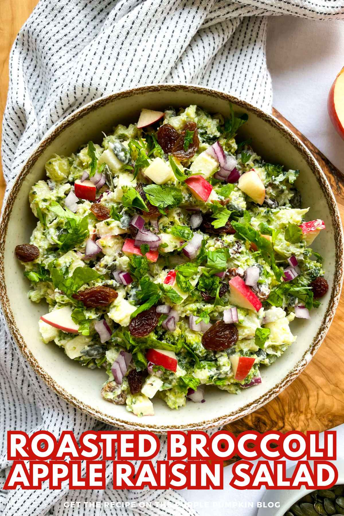 Roasted Broccoli Apple Raisin Salad Recipe Card